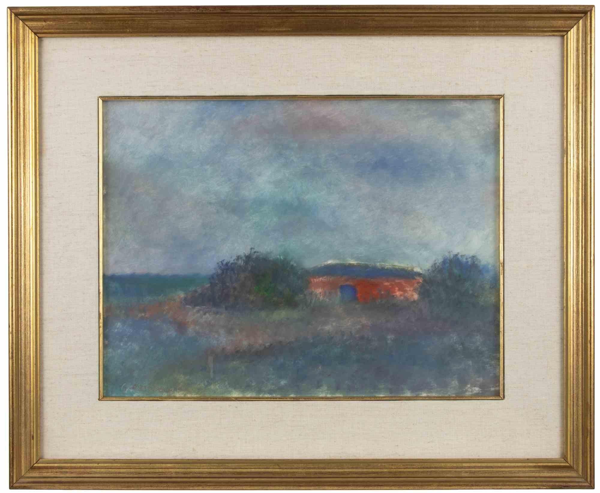 Paesaggio con casa rossa è un'opera d'arte moderna realizzata da Giovanni Omiccioli a metà del XX secolo.

Pittura ad olio a colori misti

Include una cornice

Firmato a mano sul margine inferiore