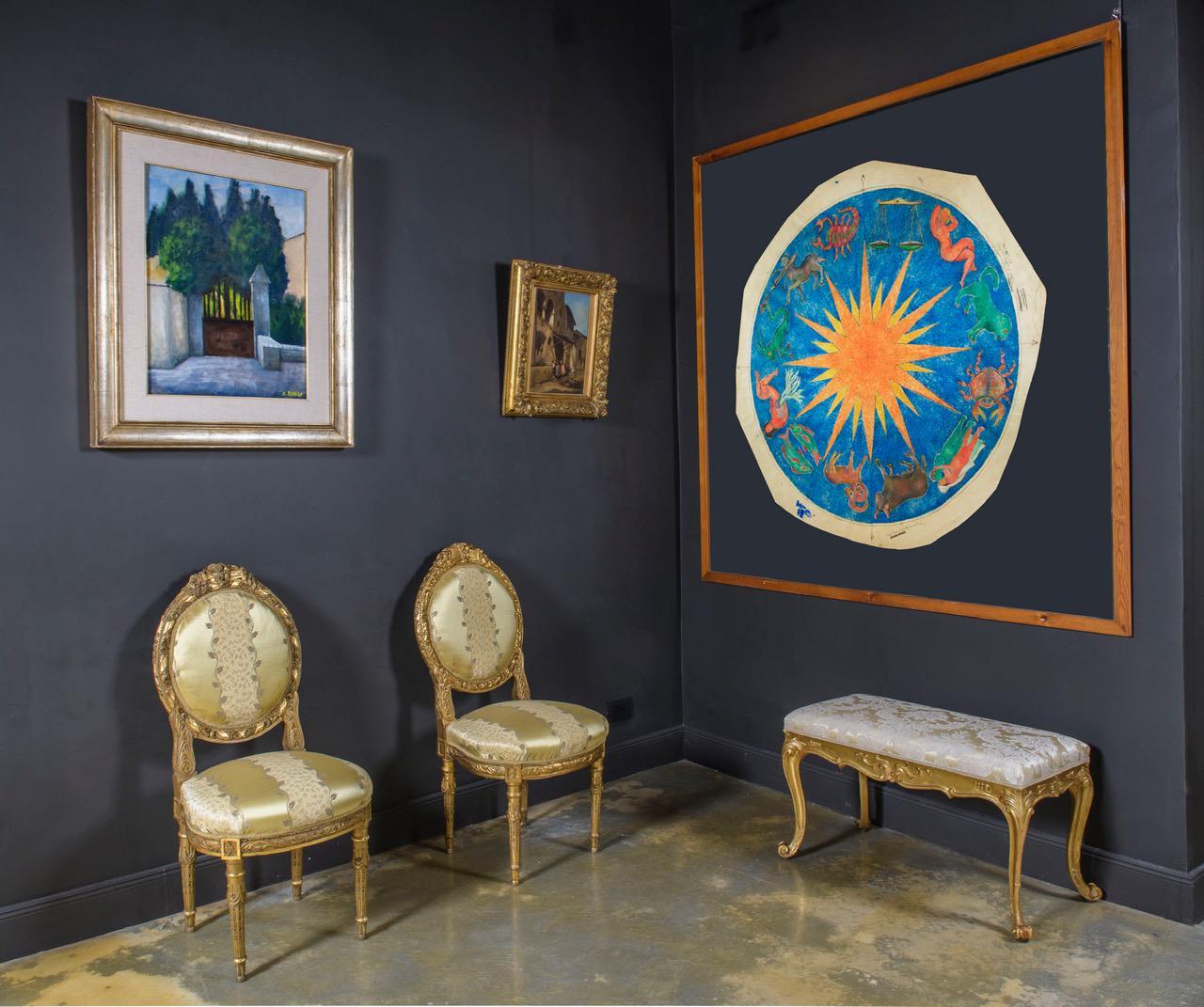 The Zodiac Large Modern Italian Signed and Archived Painting For Sale 2