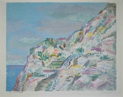 Cliffs - Original Lithograph by Giovanni Omiccioli - 1973 