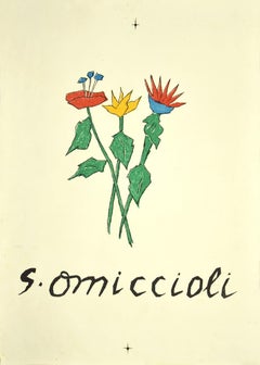 Flowers - Retro Poster by Giovanni Omiccioli - 1973