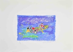 In the Middle of the Sea - Lithograph by Giovanni Omiccioli - 1970s