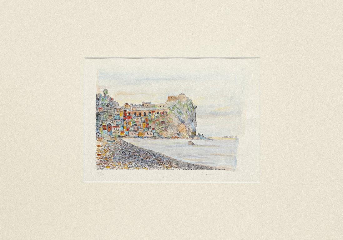 Landscape is a beautiful Hand-colored etching on cardboard, realized by the Italian artist Giovanni Omiccioli (Rome, 1901-1975). 

Signed on the lower right and numbered on the lower left, edition of 71/80 prints.

In very good conditions, except