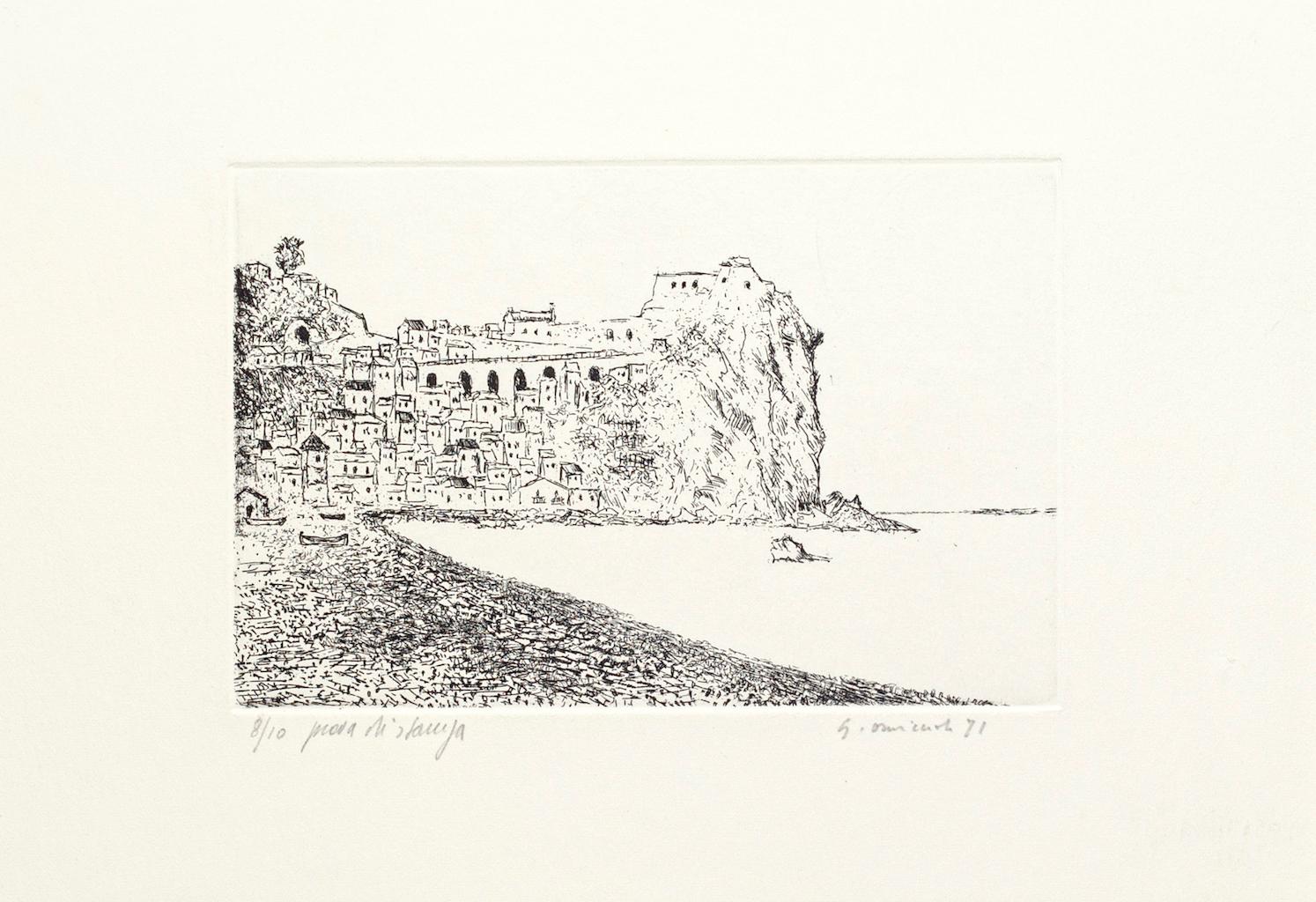 Scilla is a beautiful etching on cardboard, realized in 1971 by the Italian artist Giovanni Omiccioli (Rome, 1901-1975). 

Hand-signed in pencil on the lower right and dated. Numbered on the lower left, edition of 8/10 prints.

In very good