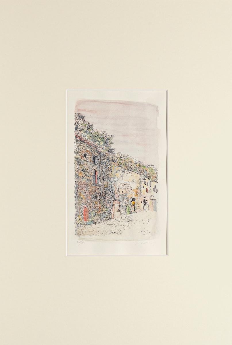 Scilla - Grabado original sobre cartón de Giovanni Omiccioli - Siglo XX en venta 1