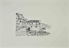 Seascape - Etching by Giovanni Omiccioli - 1970s