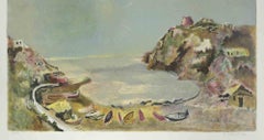Seascape - Lithograph by Giovanni Omiccioli - 1971