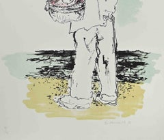 The Fisherman - Lithograph by Giovanni Omiccioli - 1970s