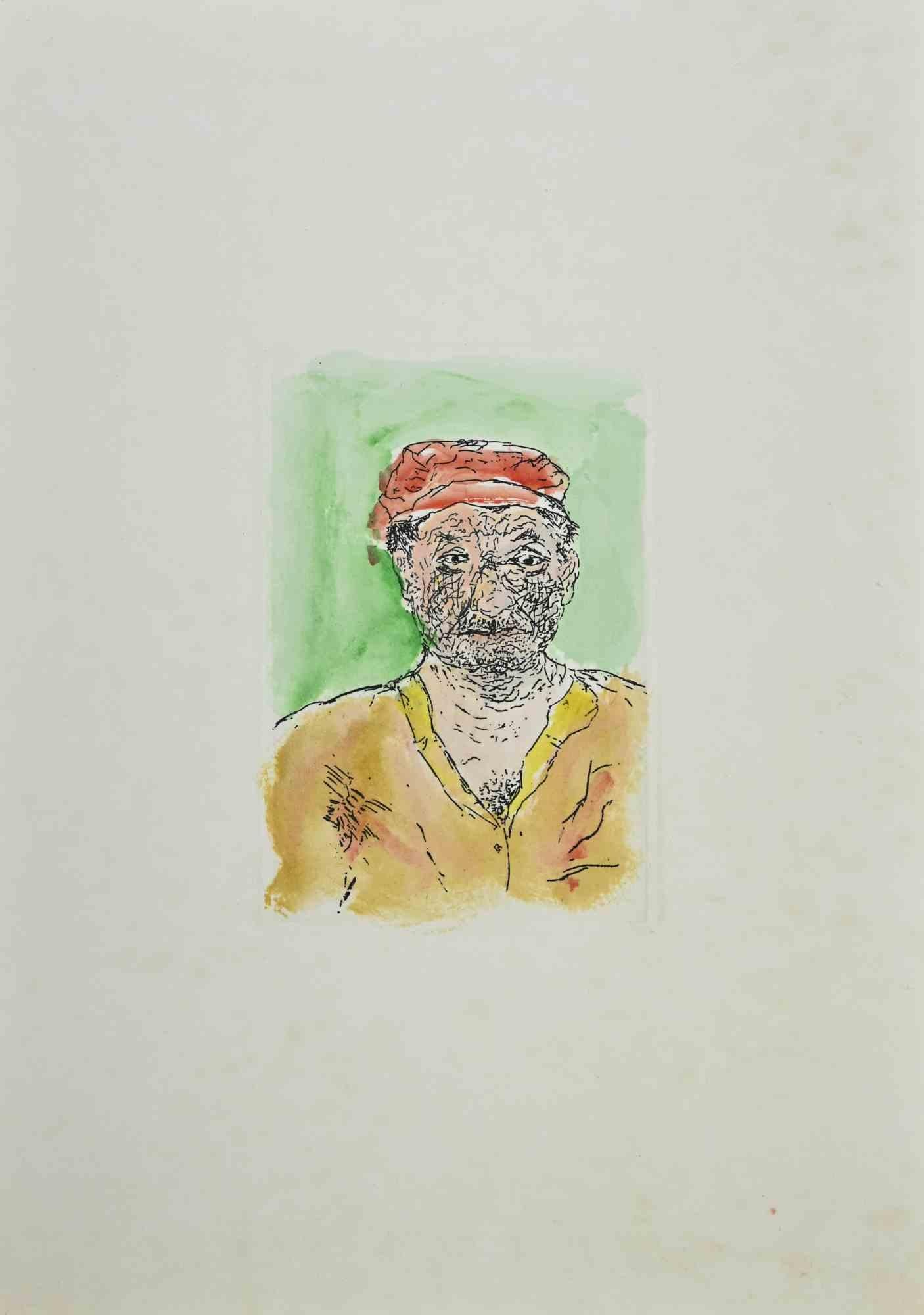 The Fisherman is an artwork realized  by Giovanni Omiccioli (February 25, 1901 – March 1, 1975).

Original Colored etching on cardboard.

The artist wants to define a well-balanced composition, through preciseness and congruous colors. 

Good