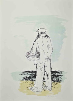 The Fisherman - Lithograph by Giovanni Omiccioli - 1975
