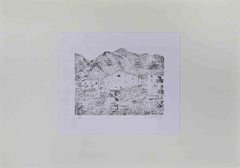 The Fisherman's Village - Etching by Giovanni Omiccioli - 1970s