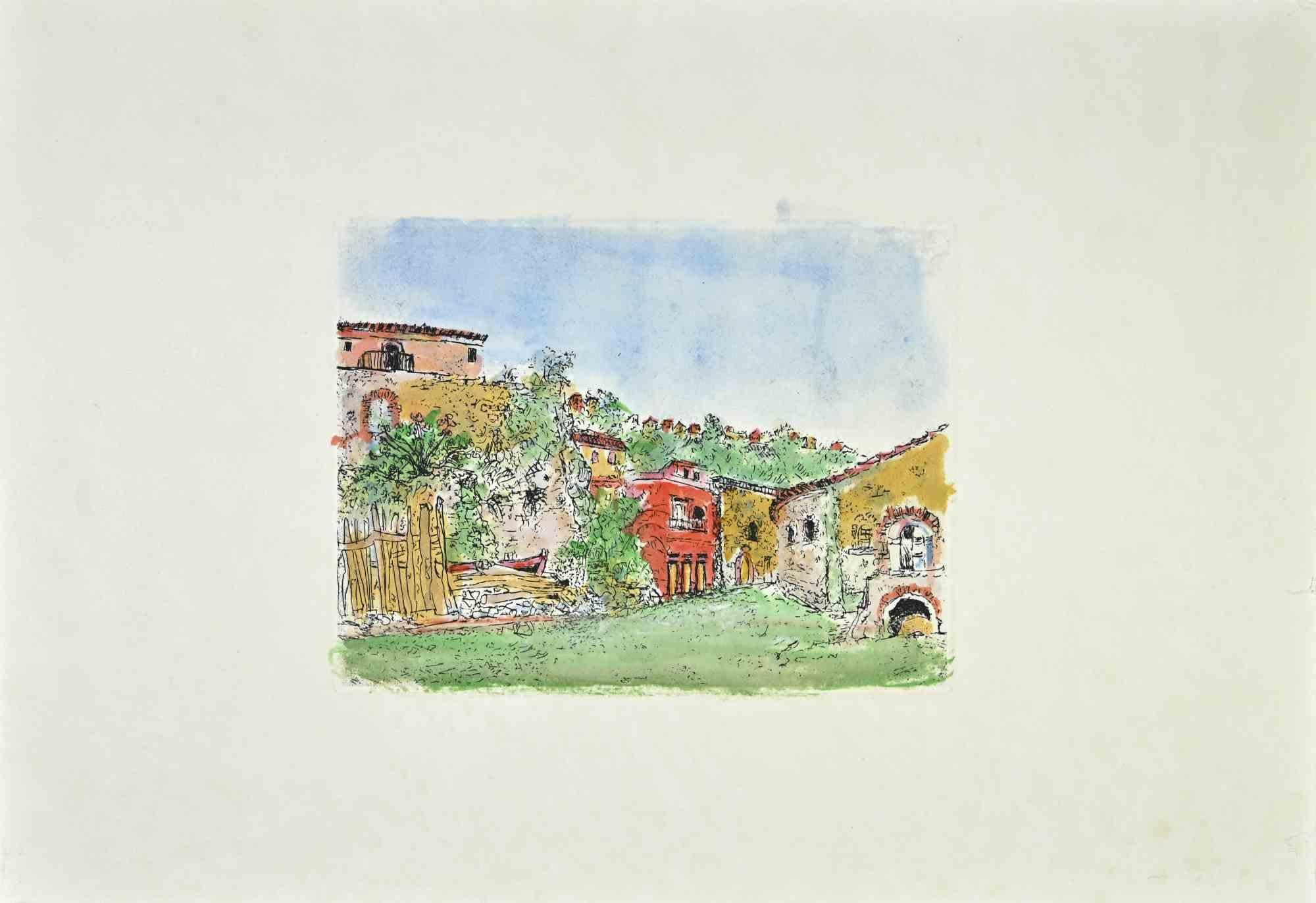 Der Garten der Scilla ist ein Kunstwerk von Giovanni Omiccioli (25. Februar 1901 - 1. März 1975).

Farbige Radierung auf Karton.

Der Künstler möchte eine ausgewogene Komposition durch Präzision und kongruente Farben definieren.

Gute