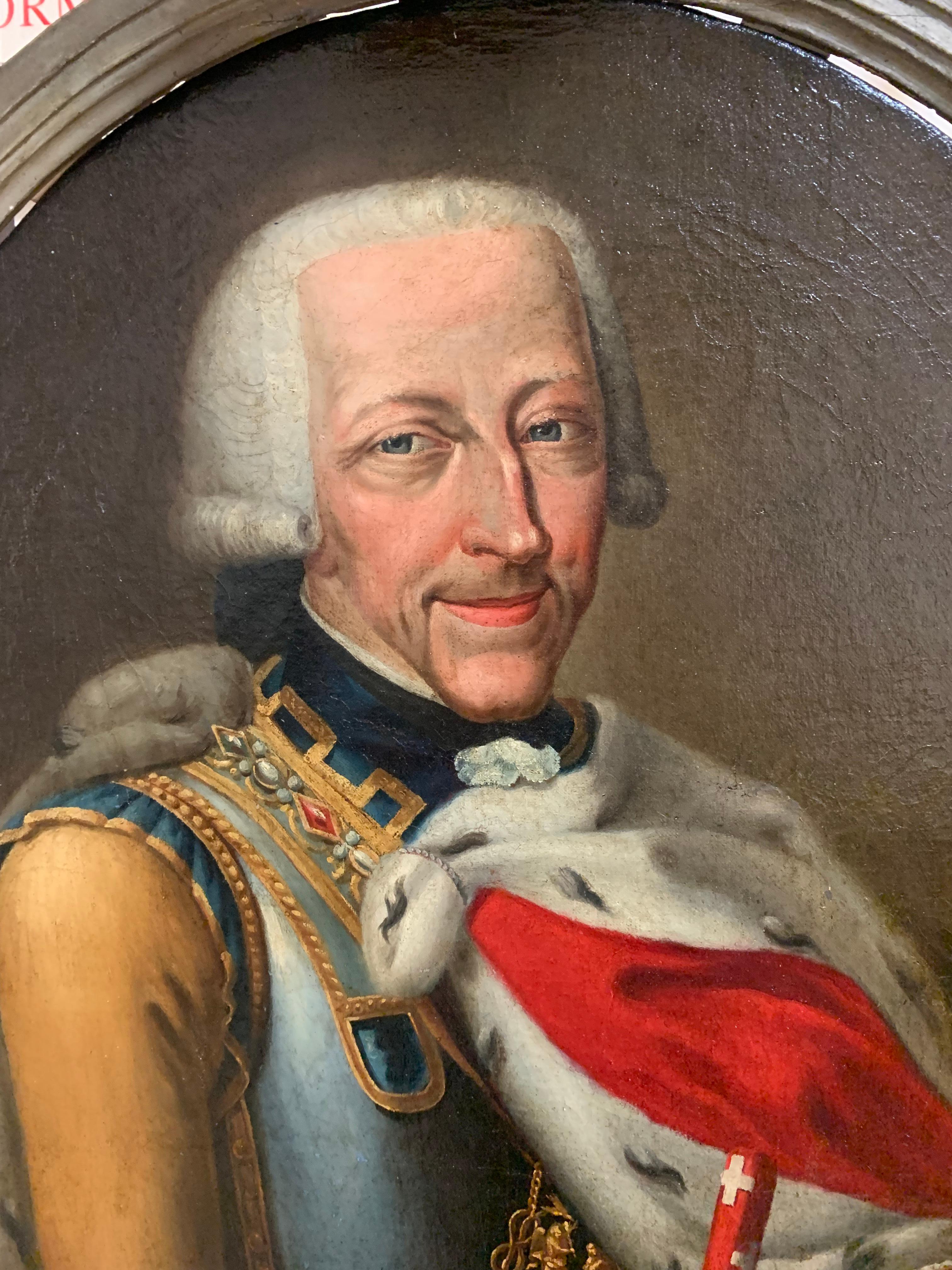 Ritratto del Re di Sardegna Vittorio Amedeo III di Savoia. Ambito di G. Panealbo For Sale 5