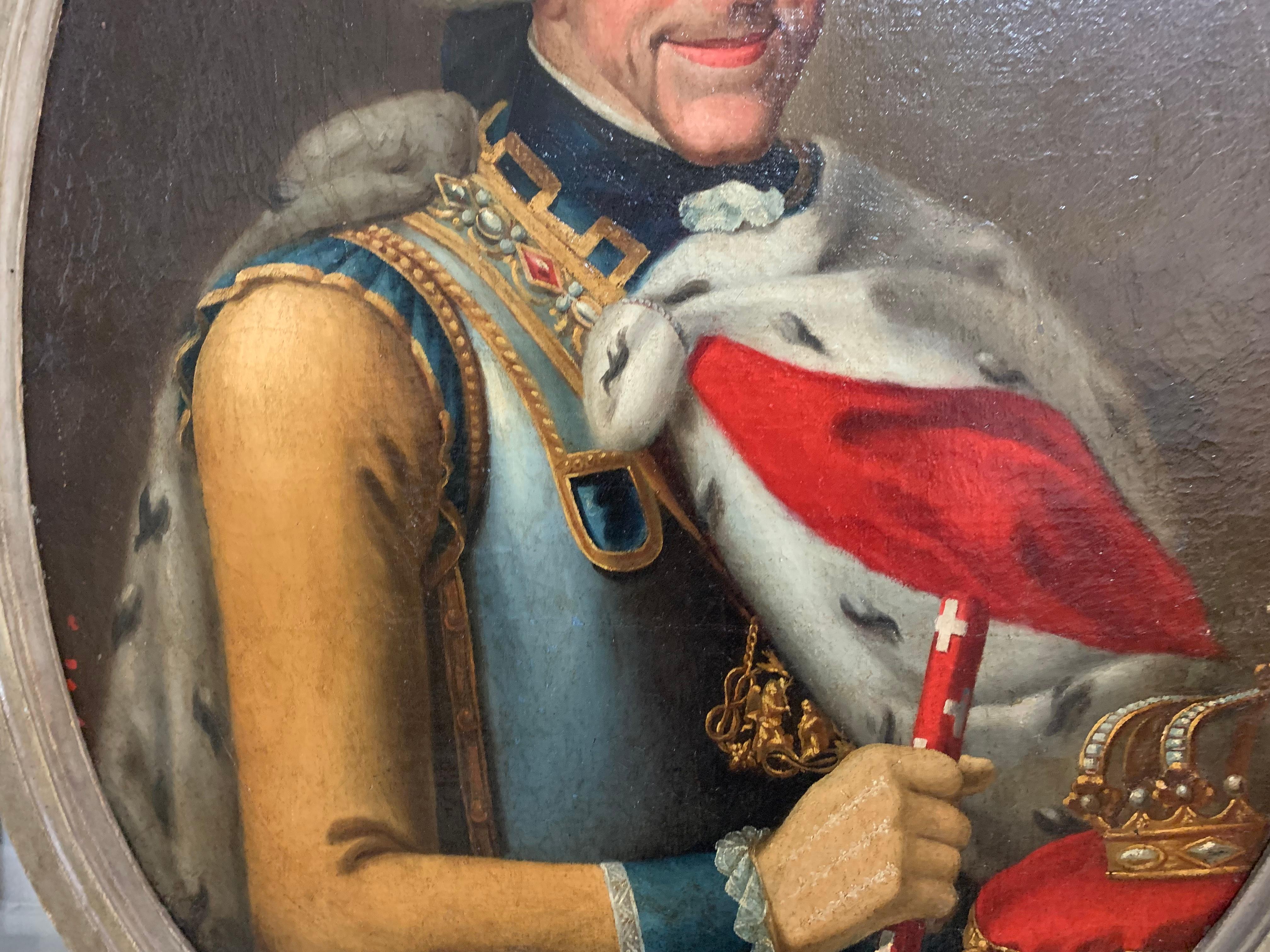 Ritratto del Re di Sardegna Vittorio Amedeo III di Savoia. Ambito di G. Panealbo For Sale 9
