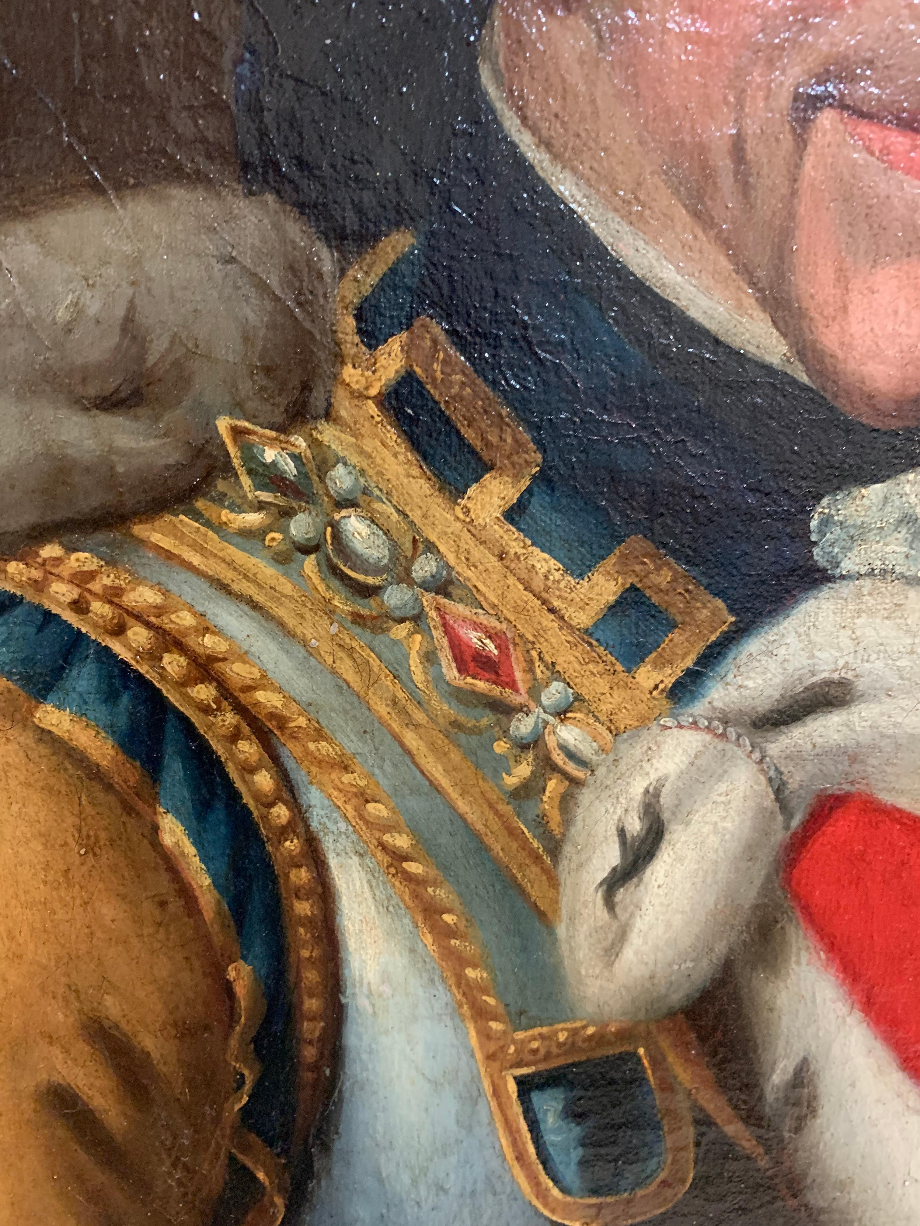 Ritratto del Re di Sardegna Vittorio Amedeo III di Savoia. Ambito di G. Panealbo, Panealbo im Angebot 1