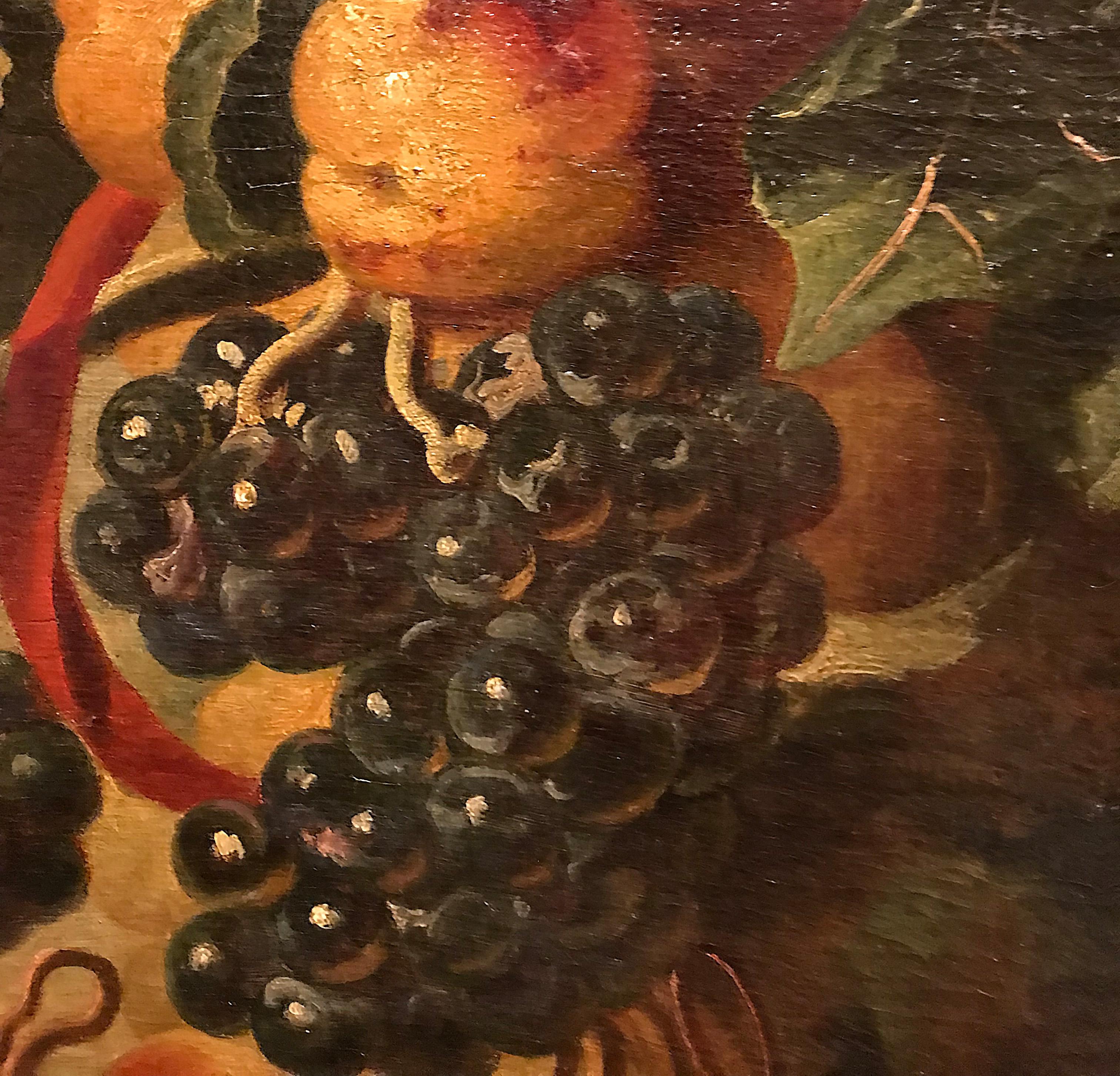 Siglo XVII por Giovanni Paolo Castelli Bodegón Óleo sobre lienzo en venta 7