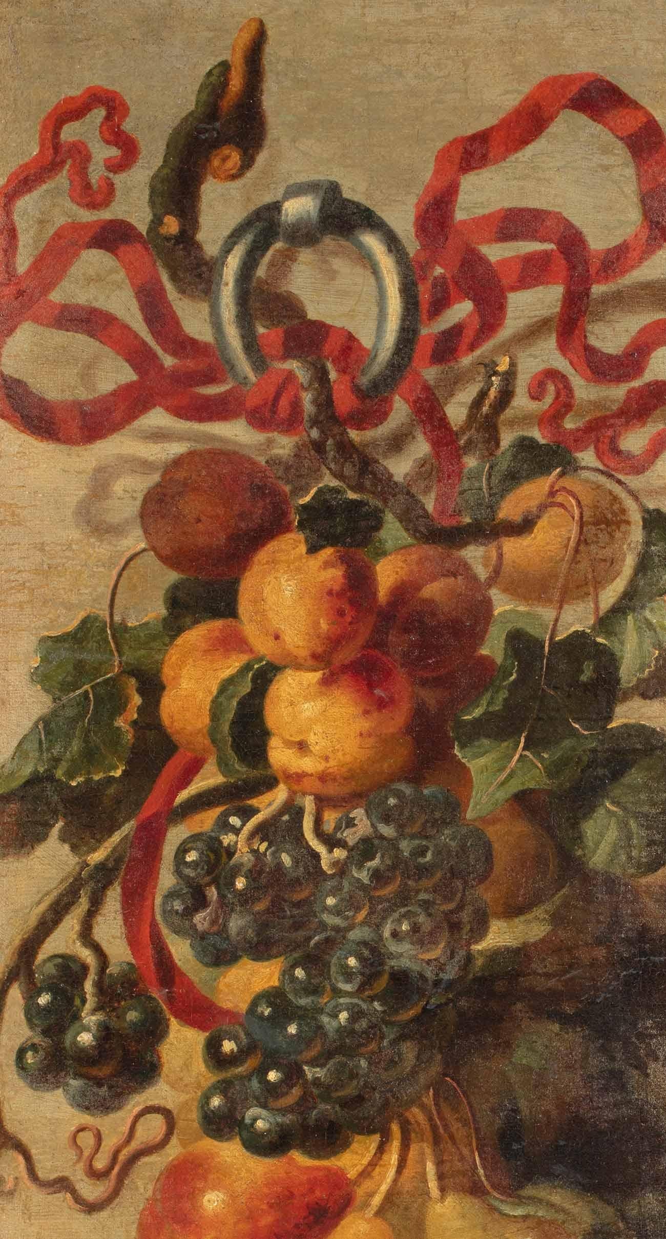 Stillleben aus dem 17. Jahrhundert von Giovanni Paolo Castelli, Öl auf Leinwand (Alte Meister), Painting, von Giovanni Paolo Castelli detto Spadino