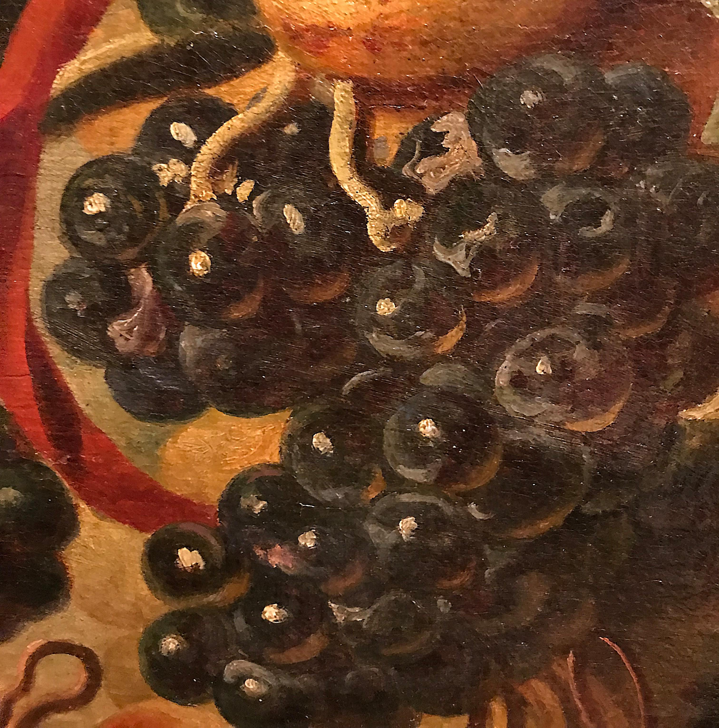 Giovanni Paolo Castelli conocido como Spadino (Roma, Italia, 1659 - 1730)
Título: Naturaleza muerta 
Técnica: Óleo sobre lienzo
Dimensiones: sin marco 81 x 31 - con marco 92 x 41 cm
Marco de cassetta de madera perfilada y dorada

Peritaje de