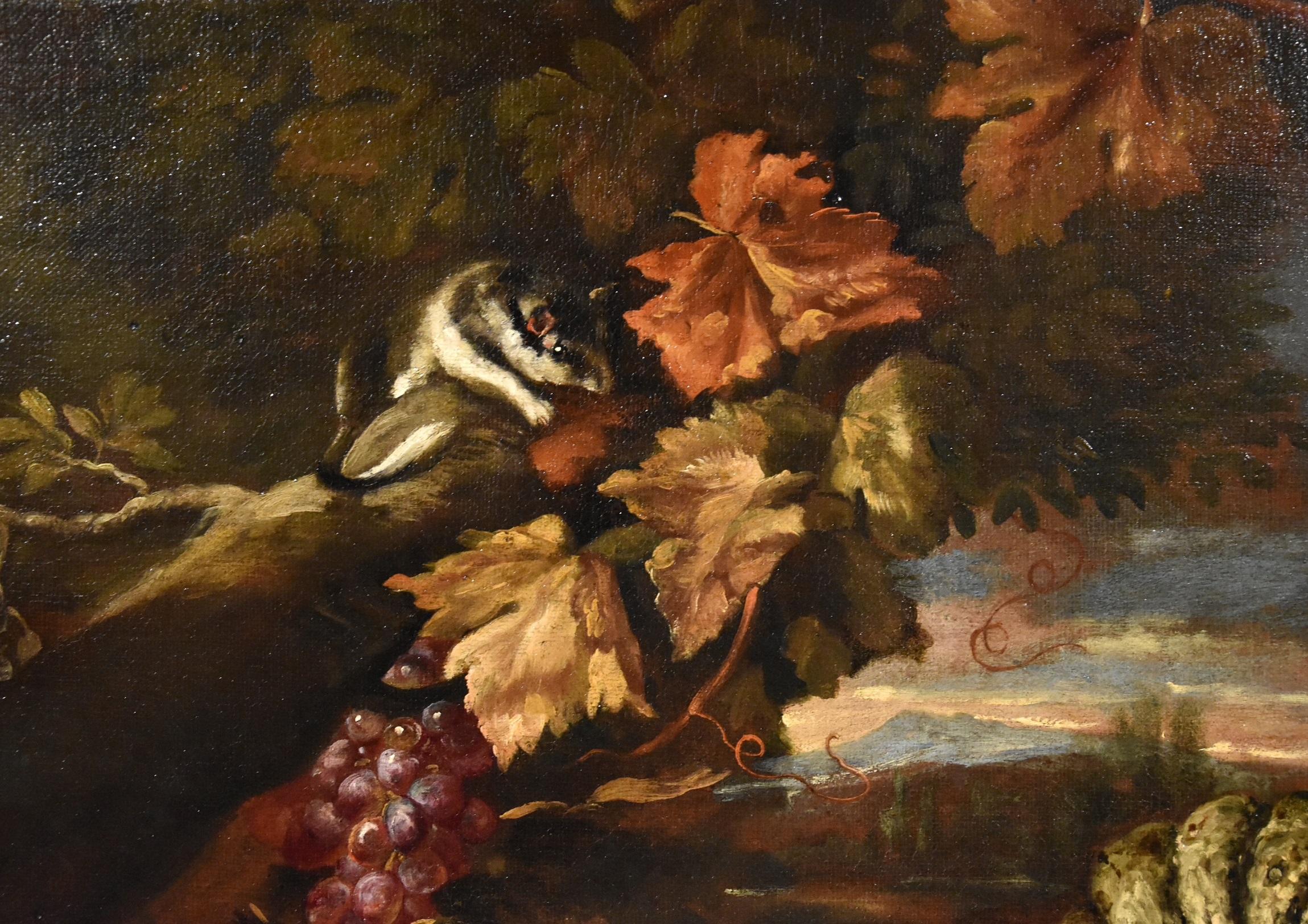 Nature morte - Paysage de fleurs - Peinture Castelli - Huile sur toile - Art italien ancien en vente 5