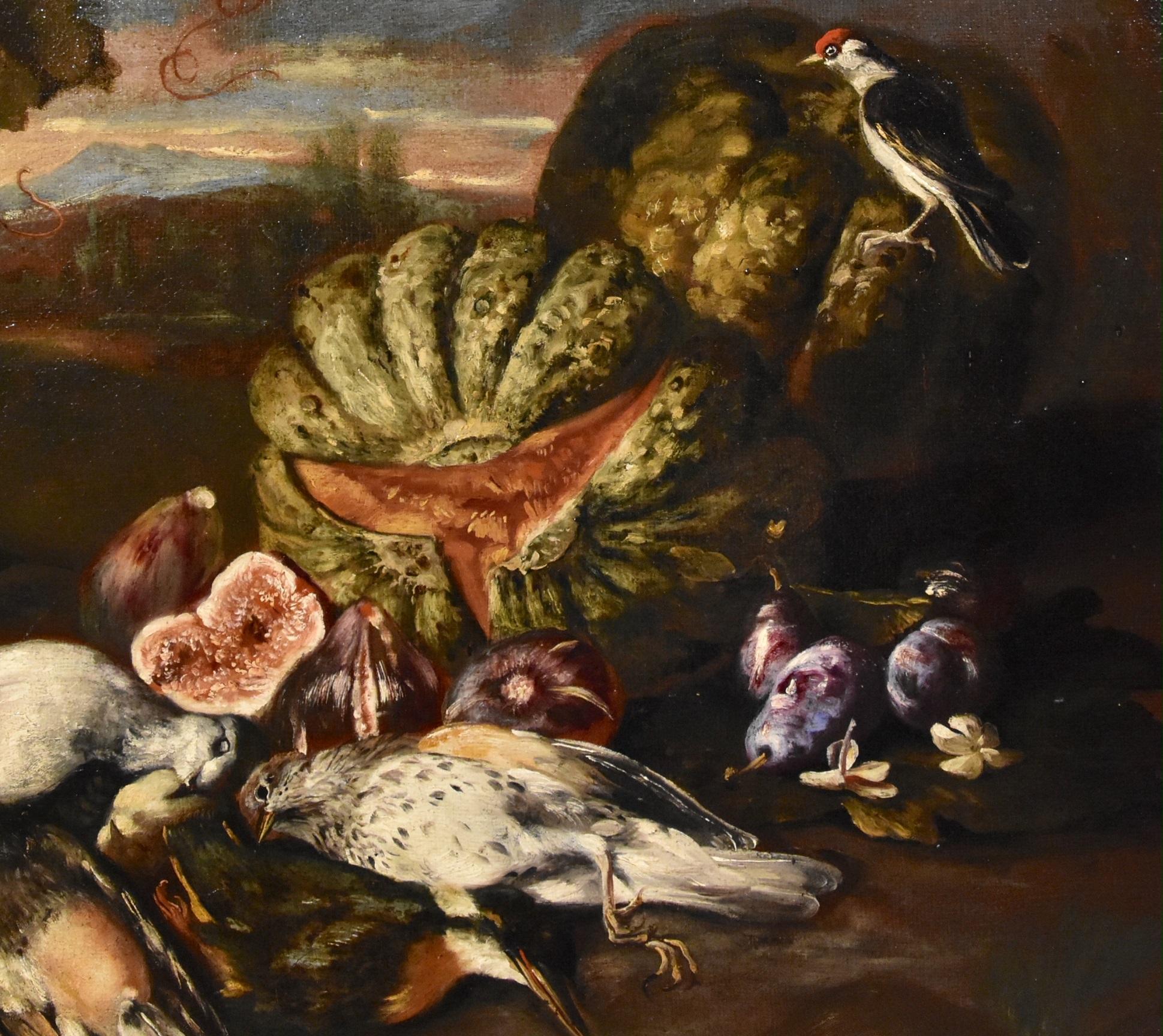Nature morte - Paysage de fleurs - Peinture Castelli - Huile sur toile - Art italien ancien en vente 8