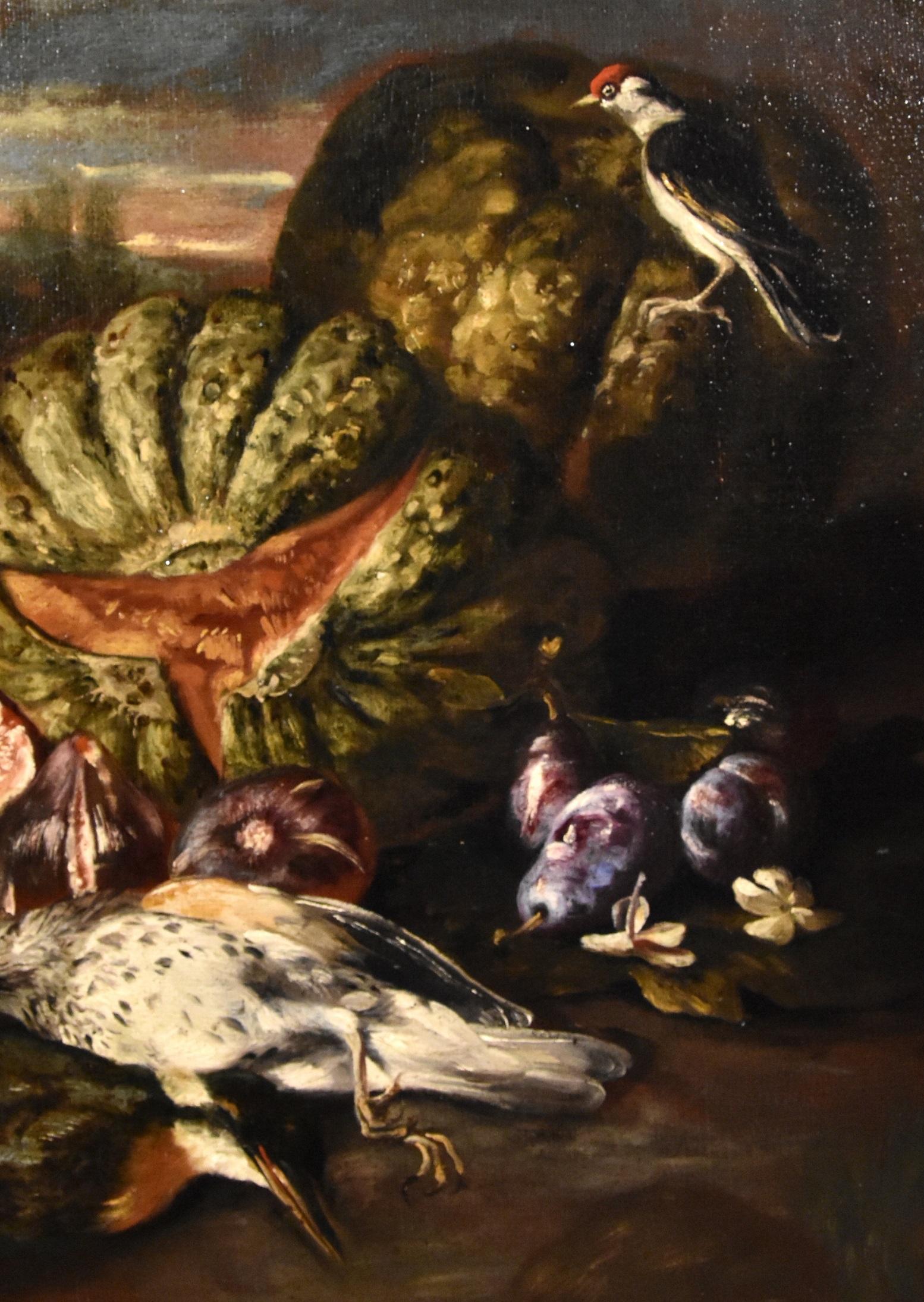 Nature morte - Paysage de fleurs - Peinture Castelli - Huile sur toile - Art italien ancien en vente 9