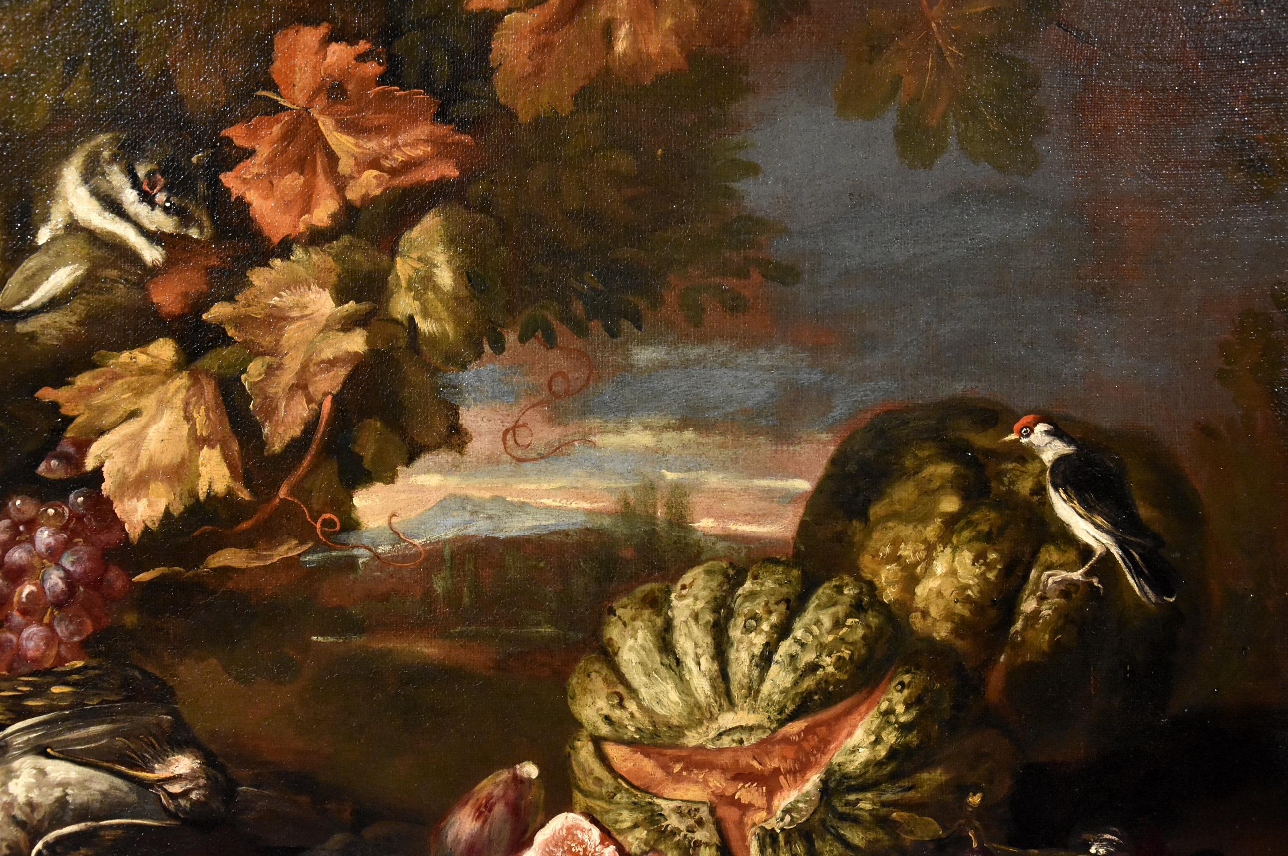 Nature morte - Paysage de fleurs - Peinture Castelli - Huile sur toile - Art italien ancien en vente 1