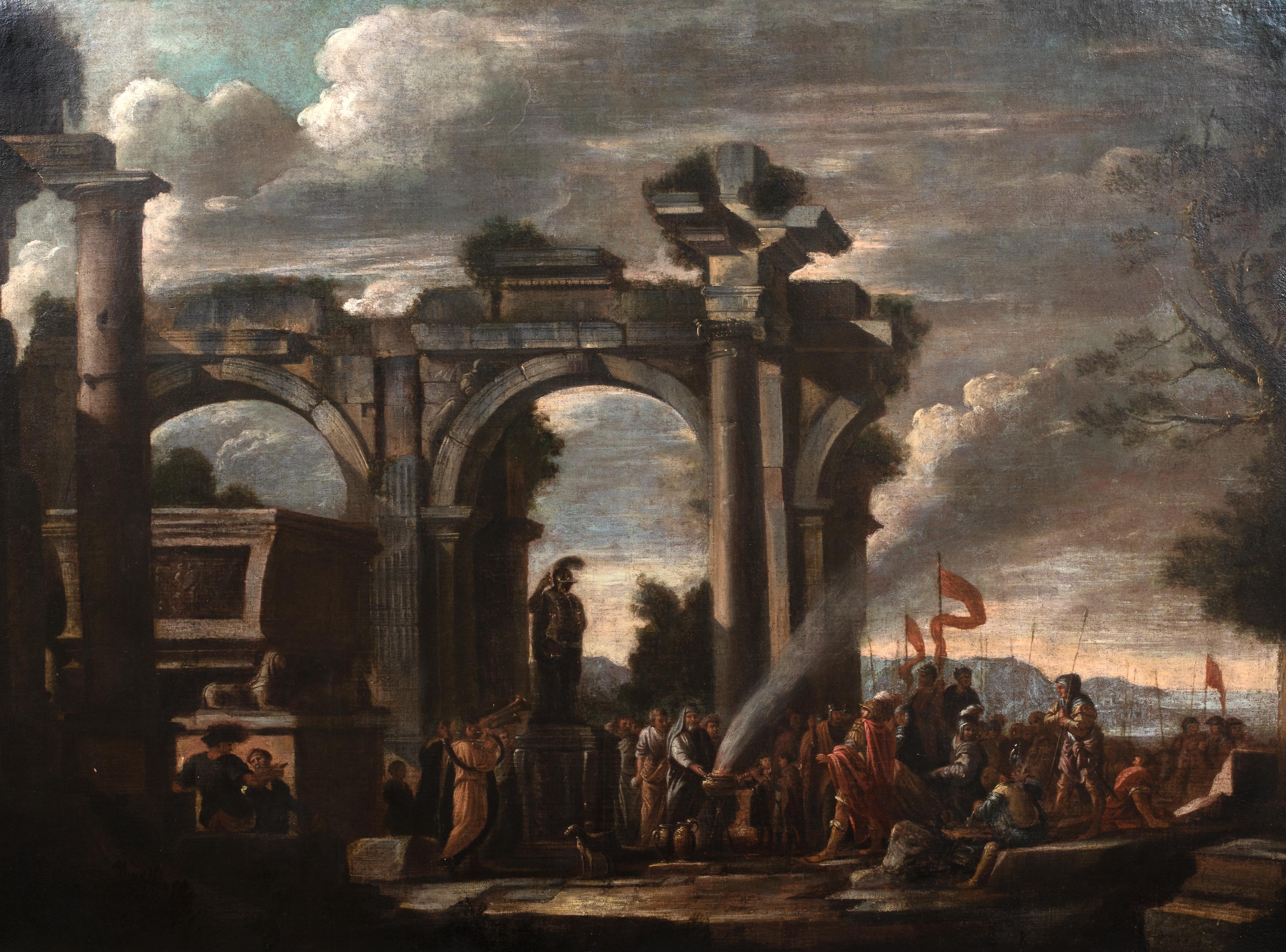 Alexander The Great At The Temple Of Achilles, 18th century

School Of Giovanni Paolo Panini (1691-1765)

Large 18th Century Italian Old Master Architectural Capriccio of Alexander the Great making a sacrifice at the Temple of Achilles. Exceptional