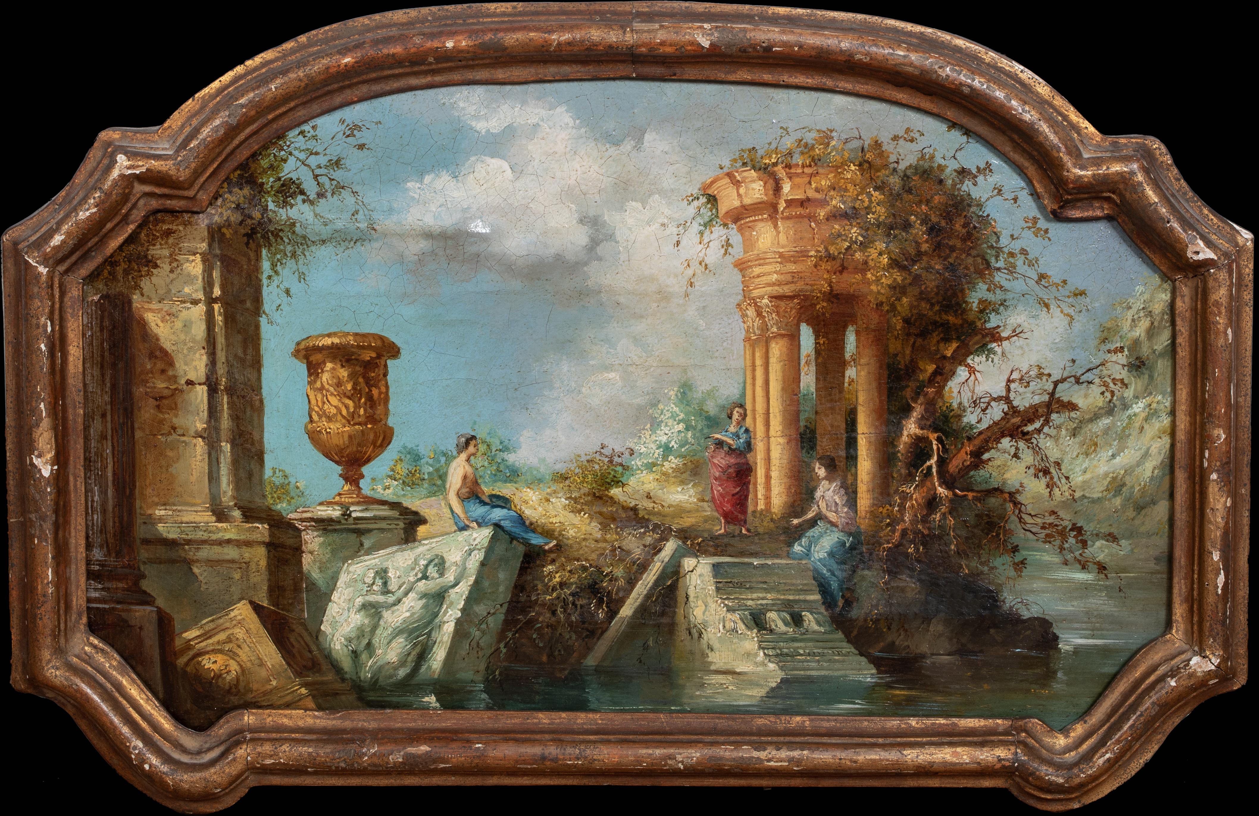 Capriccio Of Roman Ruins. 18th Century Giovani Paolo PANINI (1691-1765)