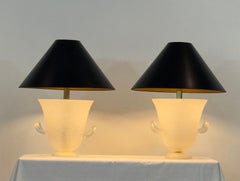 Giovanni Patrini für Seguso Vetri d'Arte Murano Glas Coroso Urn Form Lampen