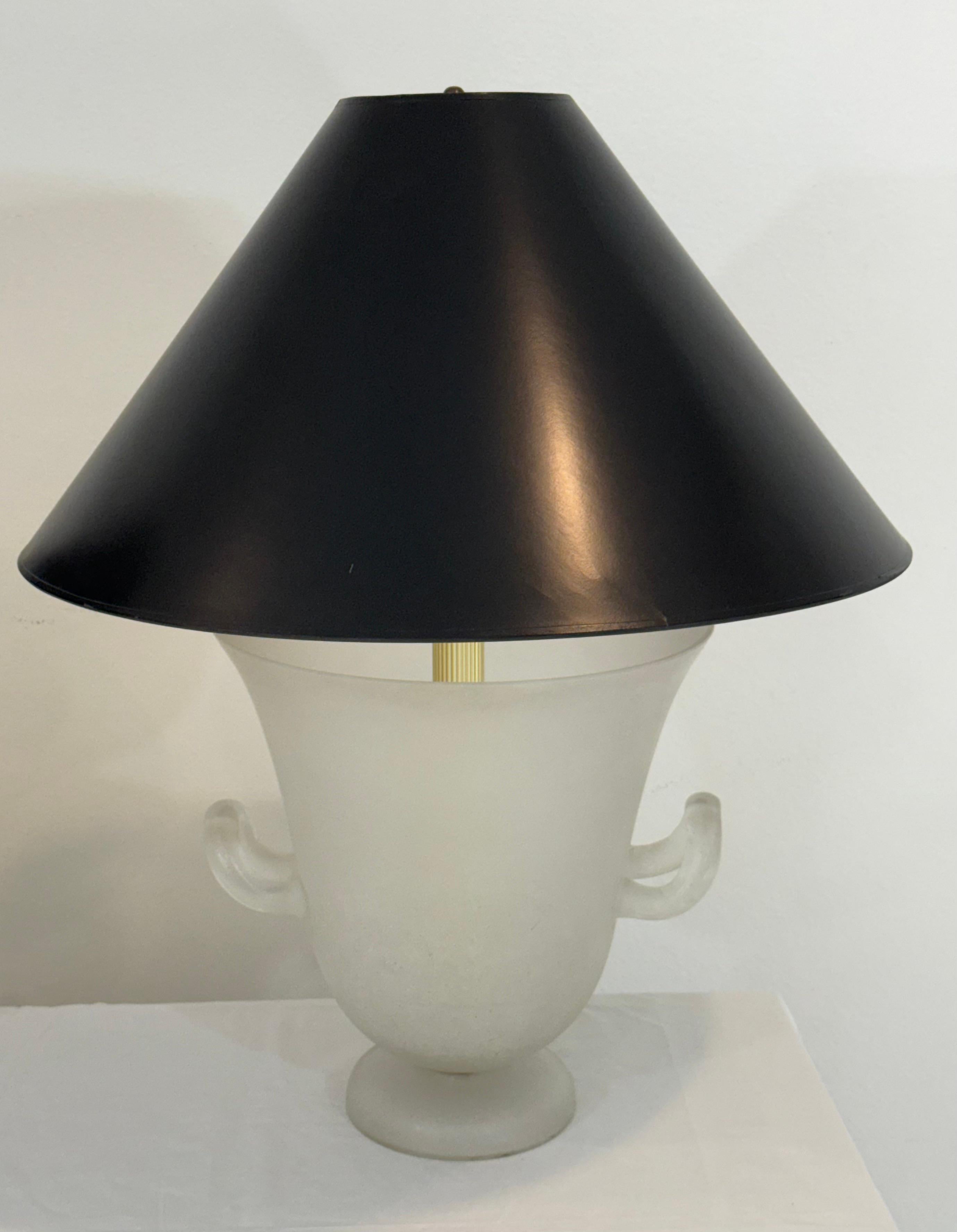 Italiano Giovanni Patrini per Seguso Vetri d'Arte Lampade a forma di urna in vetro di Murano Coroso in vendita