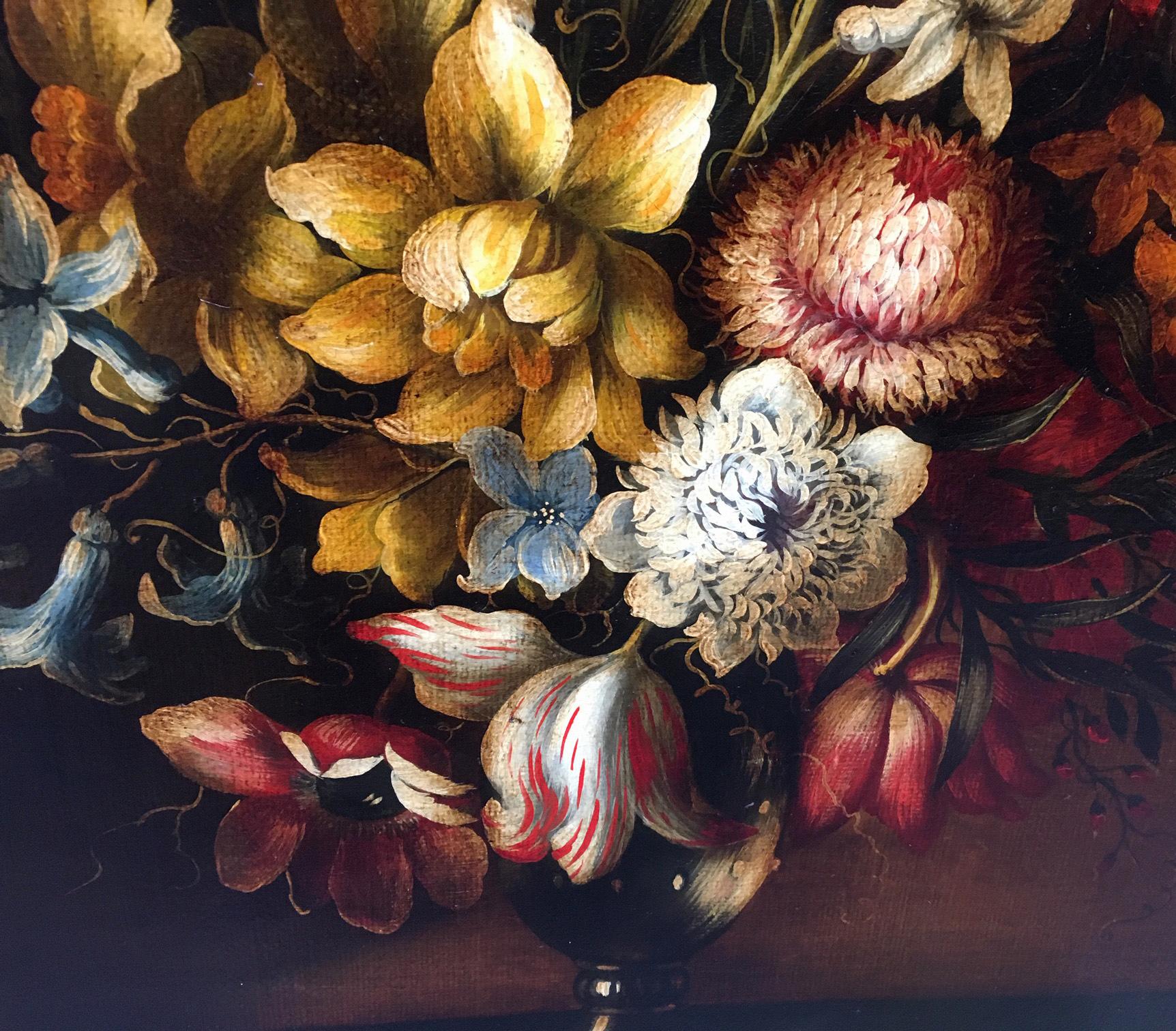 FLEURS - Giovanni Perna - Nature morte Huile sur toile Peinture italienne en vente 3