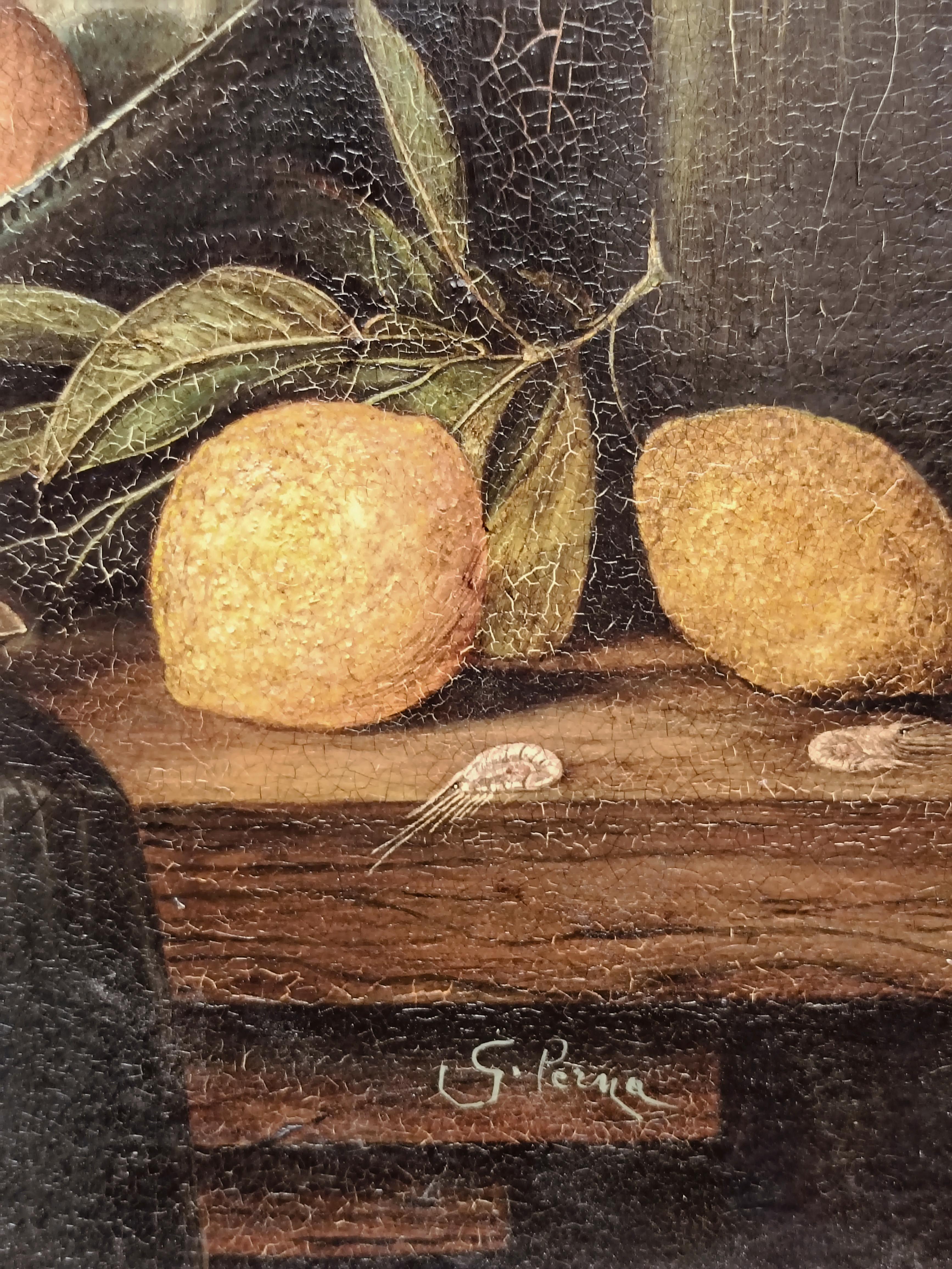 VIDA TRANQUILA - Giovanni Perna - Escuela Holandesa - Óleo sobre Lienzo Pintura Italiana en venta 2