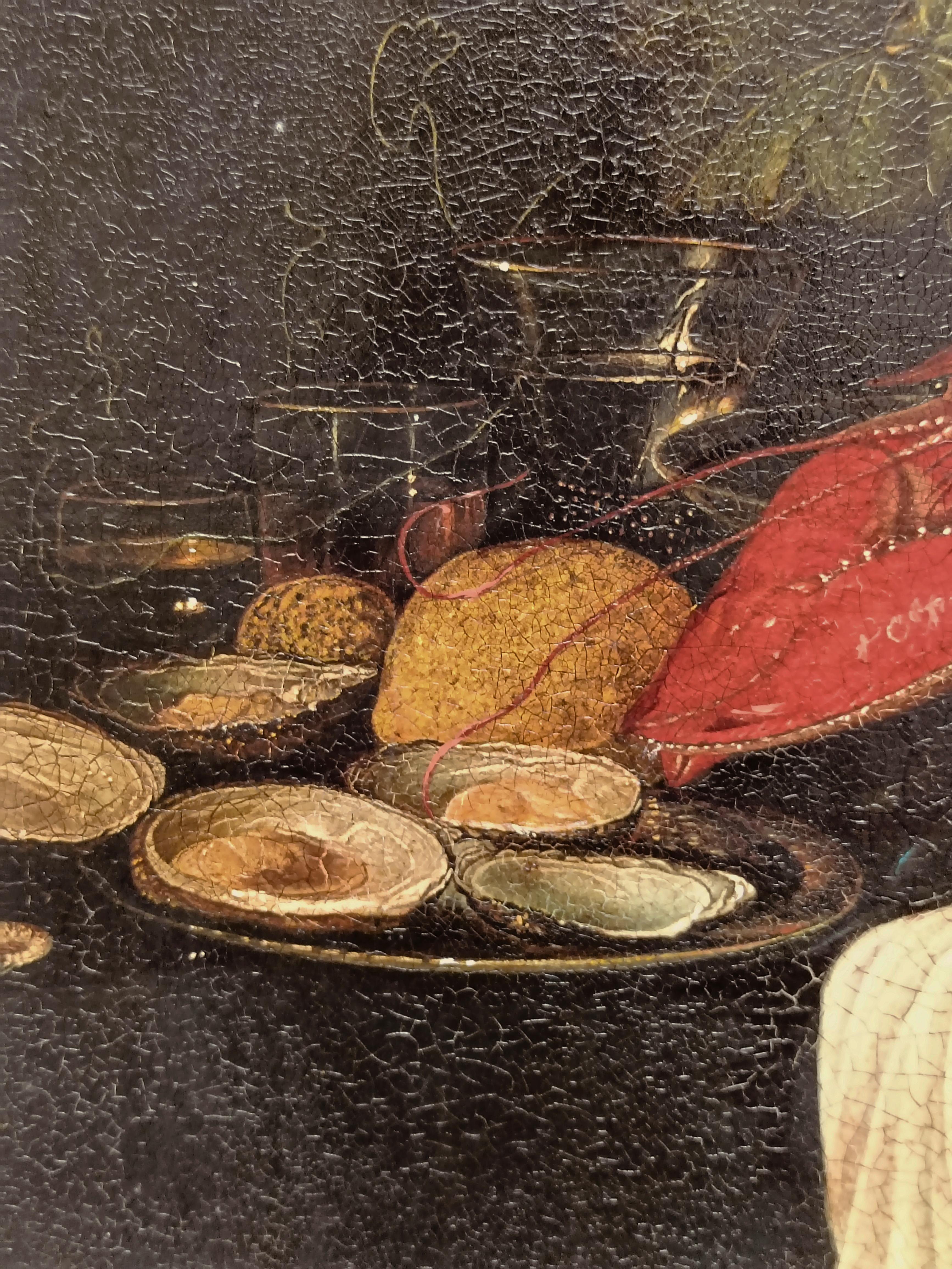 VIDA TRANQUILA - Giovanni Perna - Escuela Holandesa - Óleo sobre Lienzo Pintura Italiana en venta 3