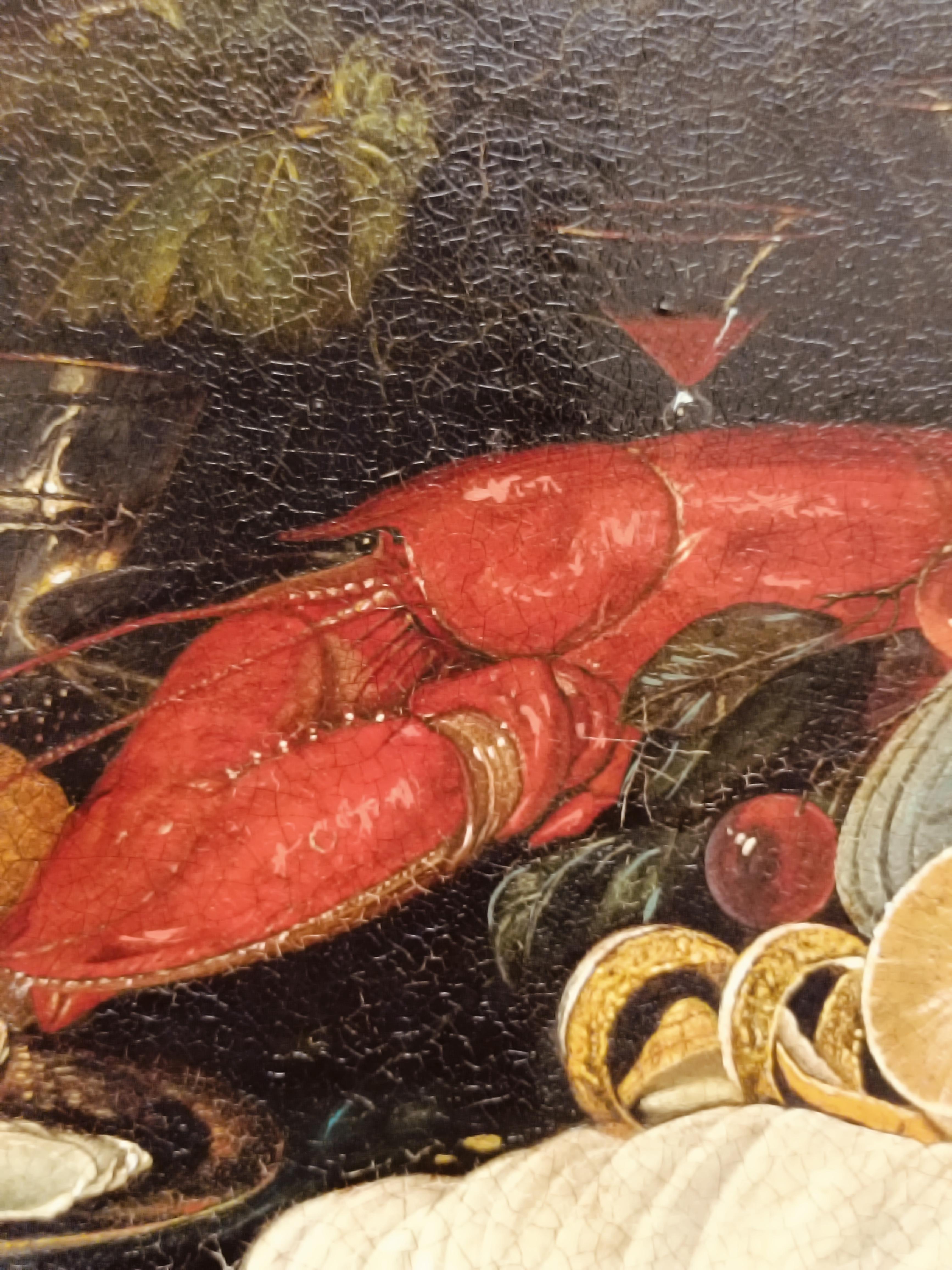VIDA TRANQUILA - Giovanni Perna - Escuela Holandesa - Óleo sobre Lienzo Pintura Italiana en venta 4