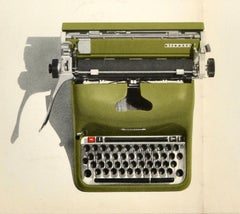 Original Vintage Advertising Poster Olivetti Graphika Typewriter Design Italy