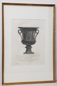 Giovanni Piranesi, Pair of Framed Marble Vases Etchings