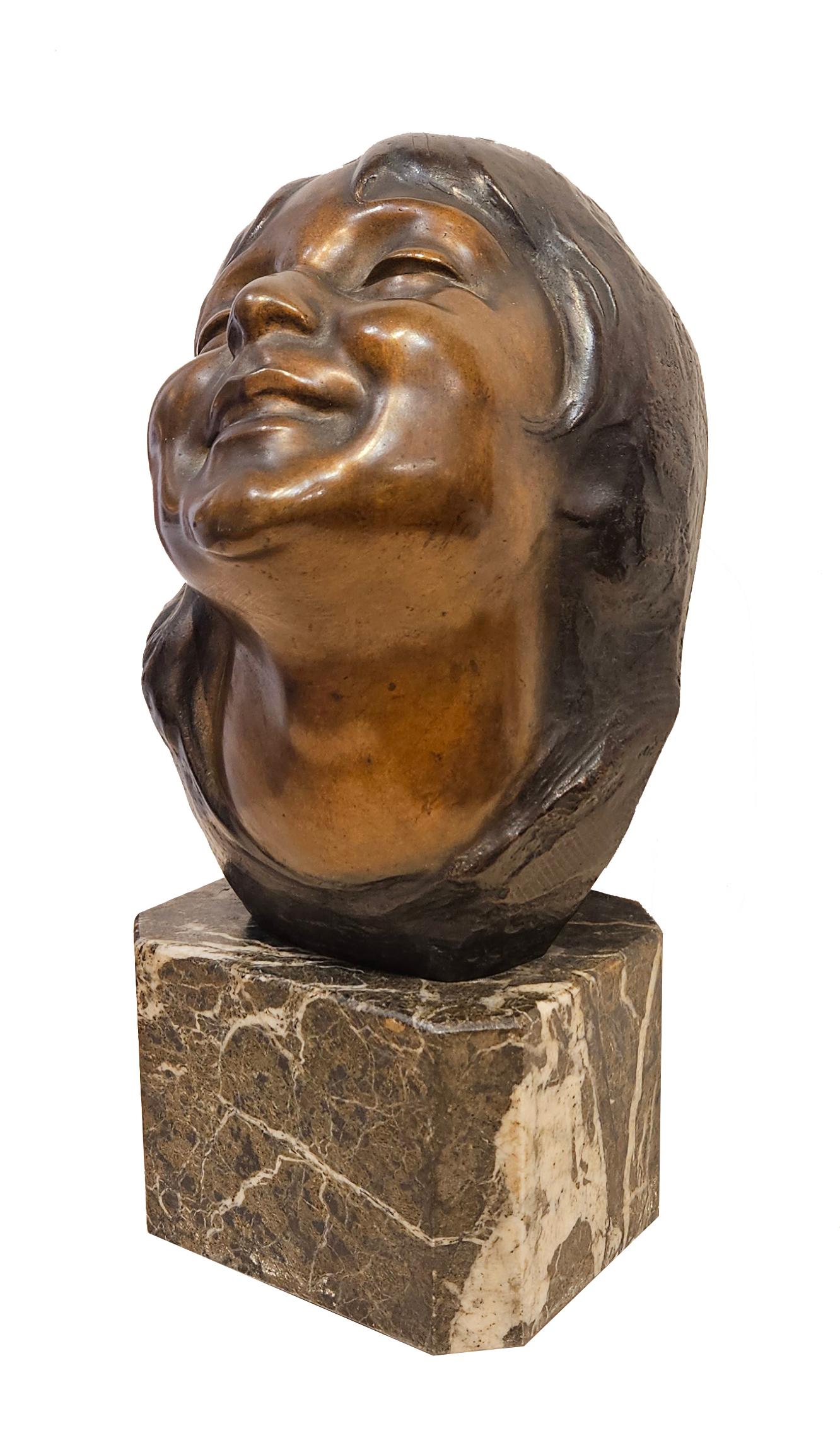 Porträt der Tochter Anna (Art déco), Sculpture, von Giovanni Prini