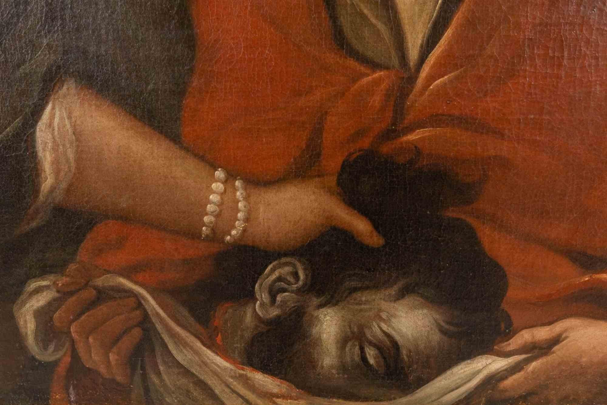 Judith Beheading Holoferne - Oil painting by G.R. Badaracco - Late 17th Century - Painting by Giovanni Raffaele Badaracco