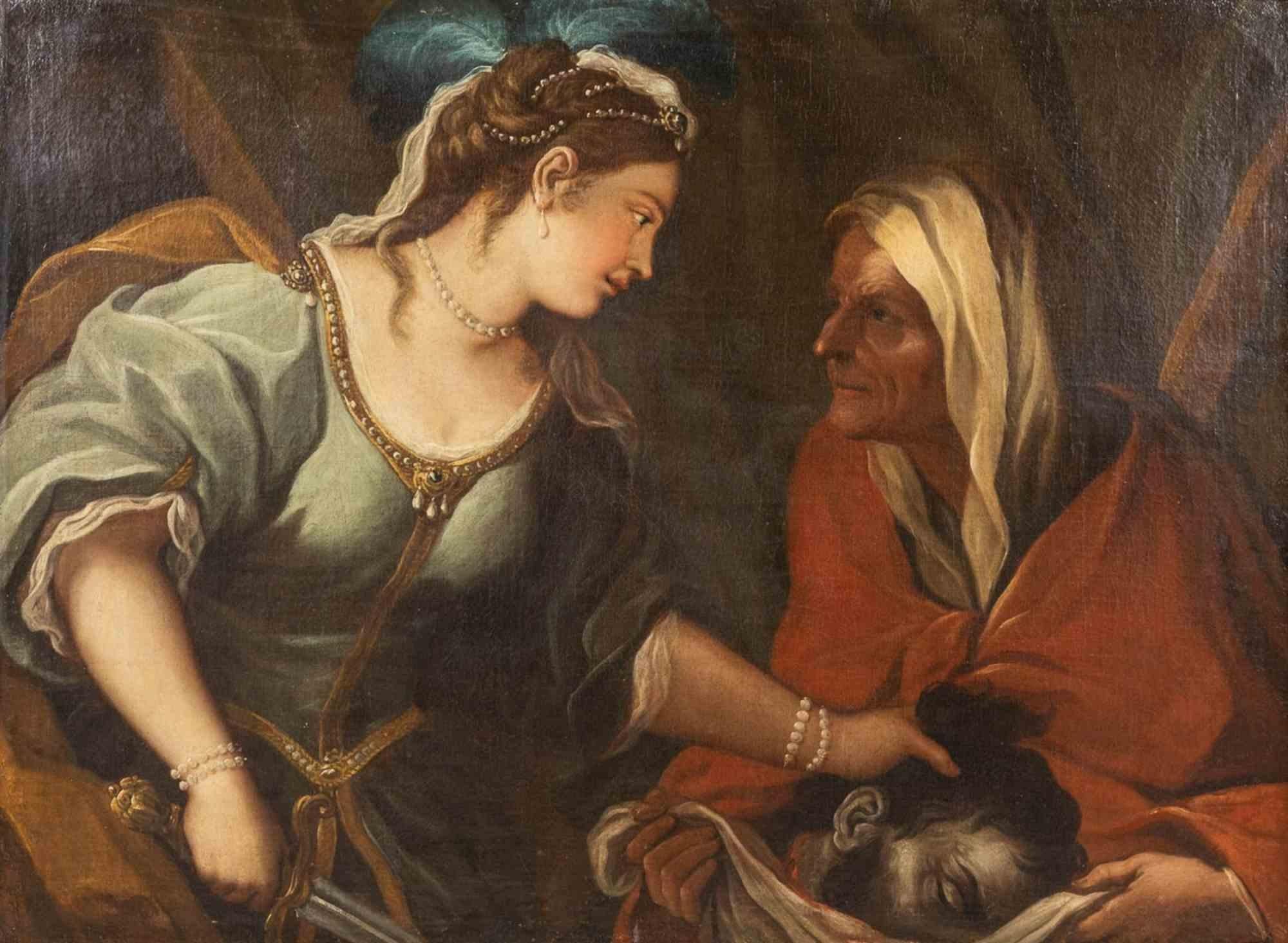 Judith Beheading Holoferne - Oil painting by G.R. Badaracco - Late 17th Century