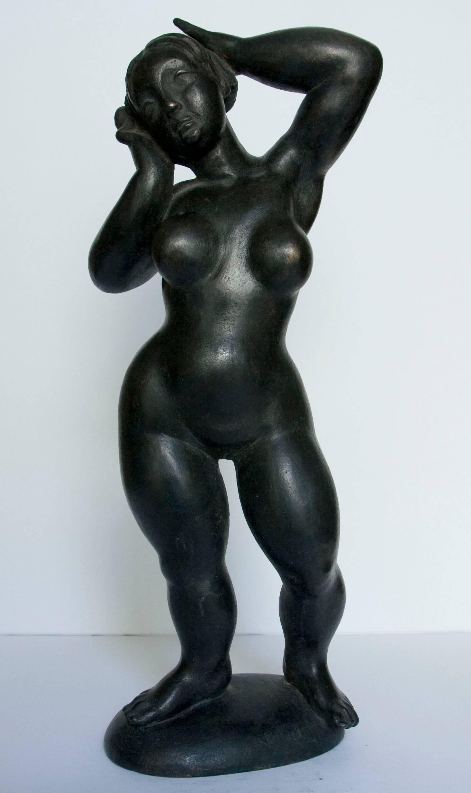 Giovanni Rindler Nude Sculpture - Kleine Pomina (Small Pomina) - Bronze, Female Nude, Contemporary, Austrian, 
