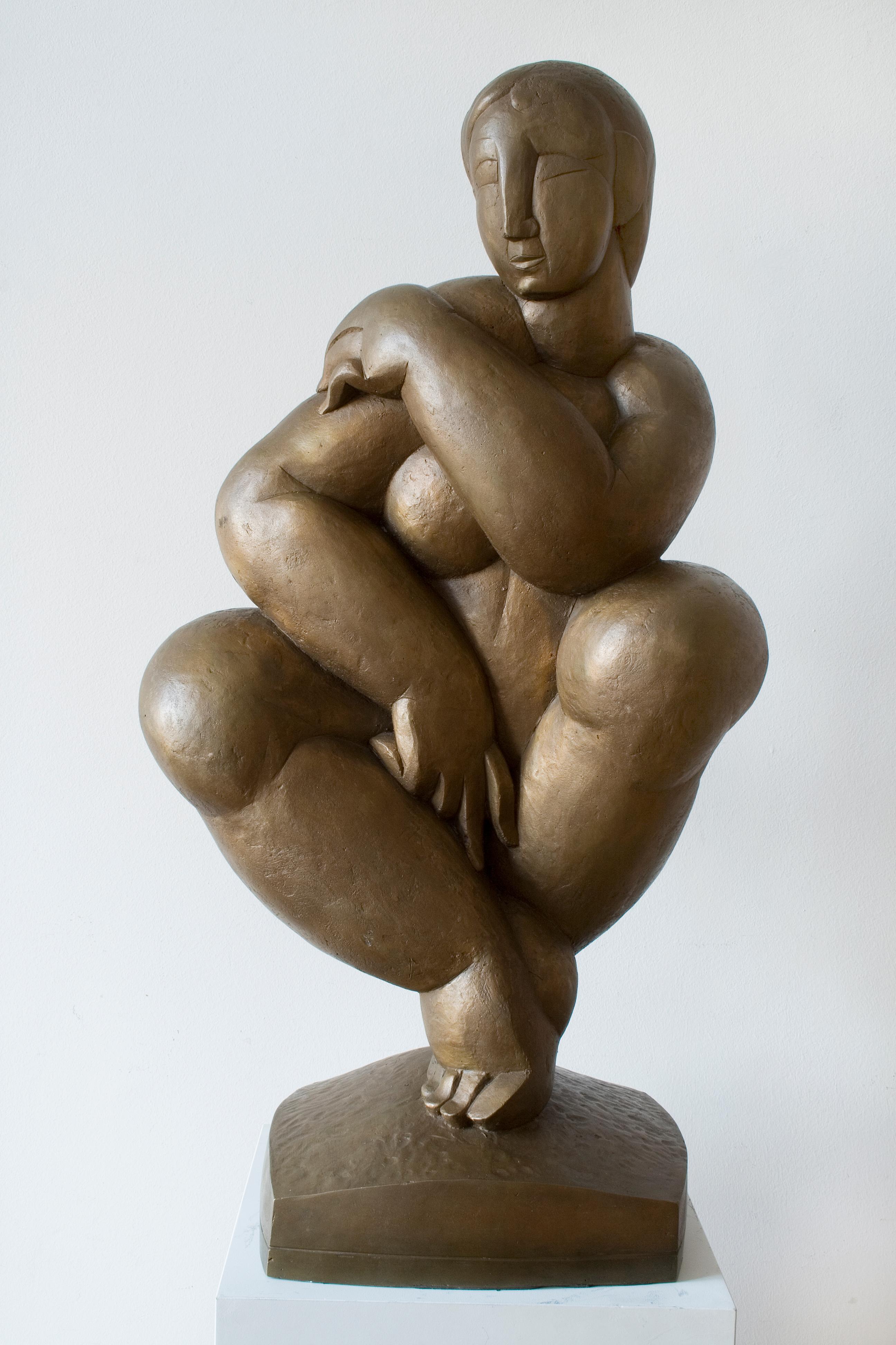 Giovanni Rindler, Ballerine au repos, 2002, bronze patiné, 70 x 45 x 24 cm. 