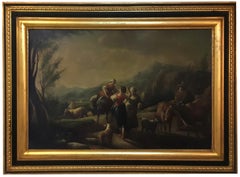 COUNTRY SCENE - Italian School -  Italy - Oil on canvas painting