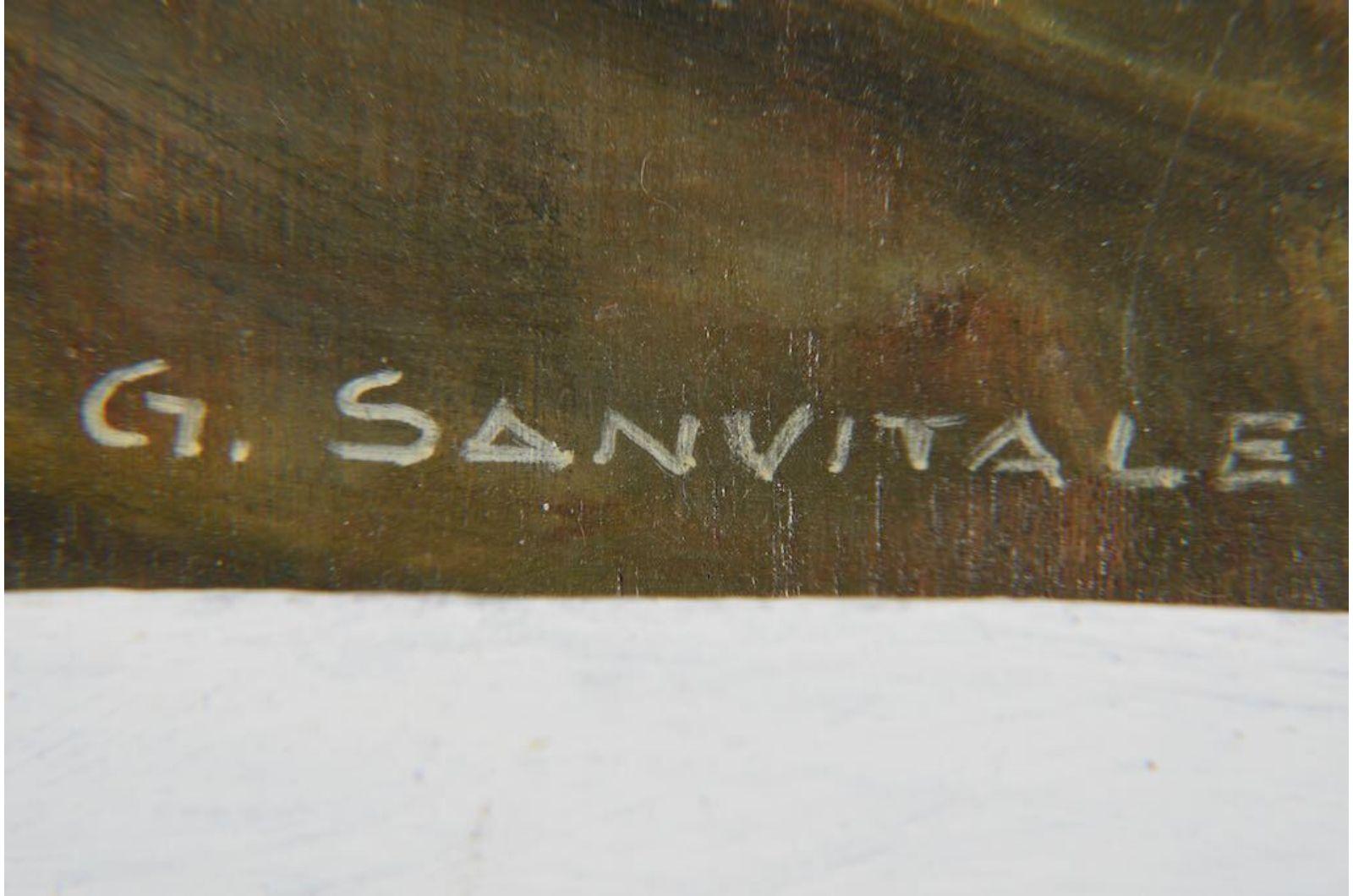 Giovanni Sanvitale Painting Rabbits, Oil on Wood Panel 1H29 3