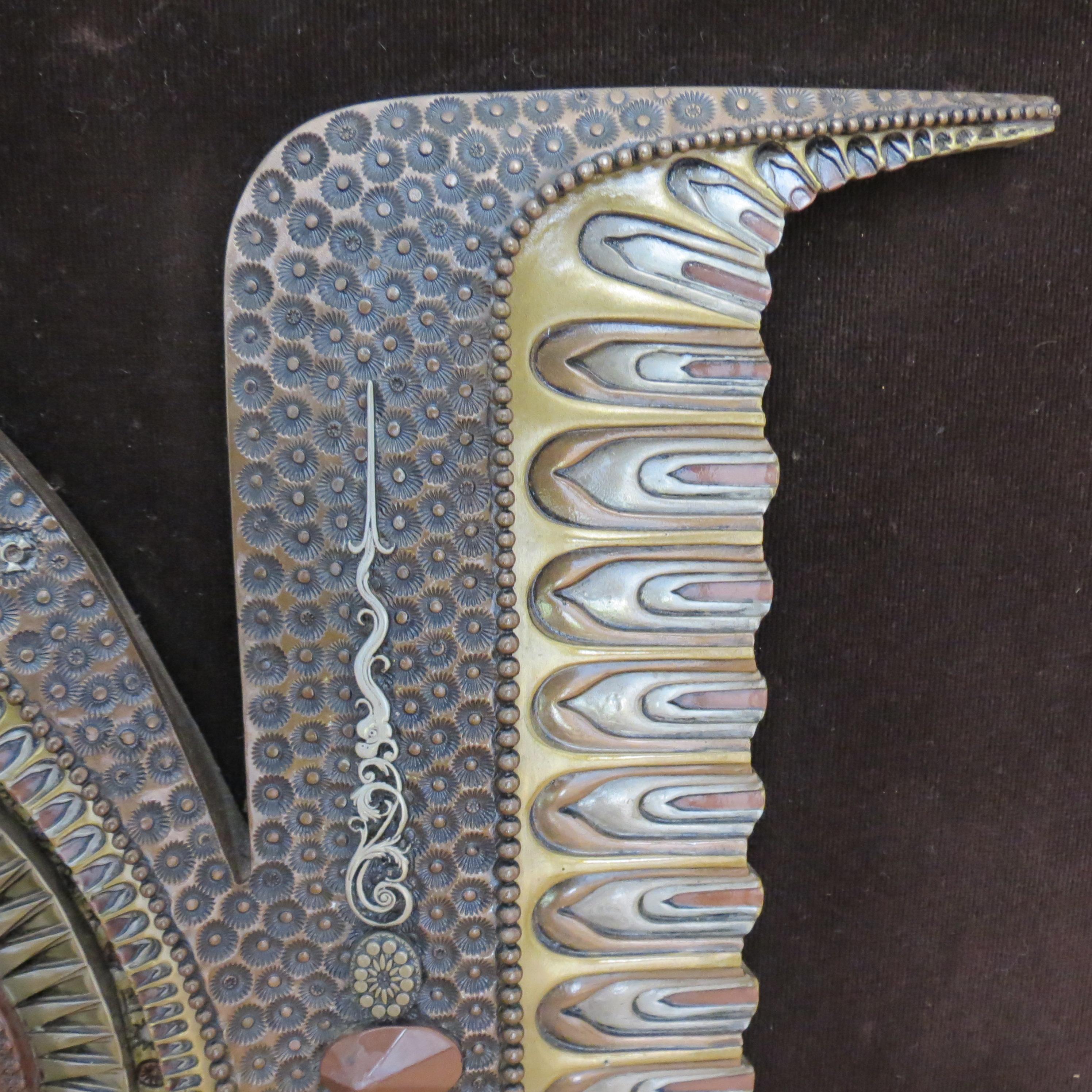 Giovanni  Schoeman Brutalist Cold Cast Metall Skulptur Fisch Wandbehang (Handgefertigt) im Angebot