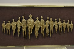 Giovanni Schoeman Midcentury Brutalist Figural Carved Wall Relief Sculpture Art