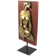 Giovanni Schoeman Modernist Nude Lady Cubist Sculpture Cast Resin Bronze