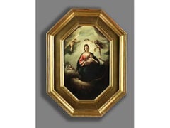 17th Century by Giovanni Stefano Danedi Madonna and Child Crowned by Angels