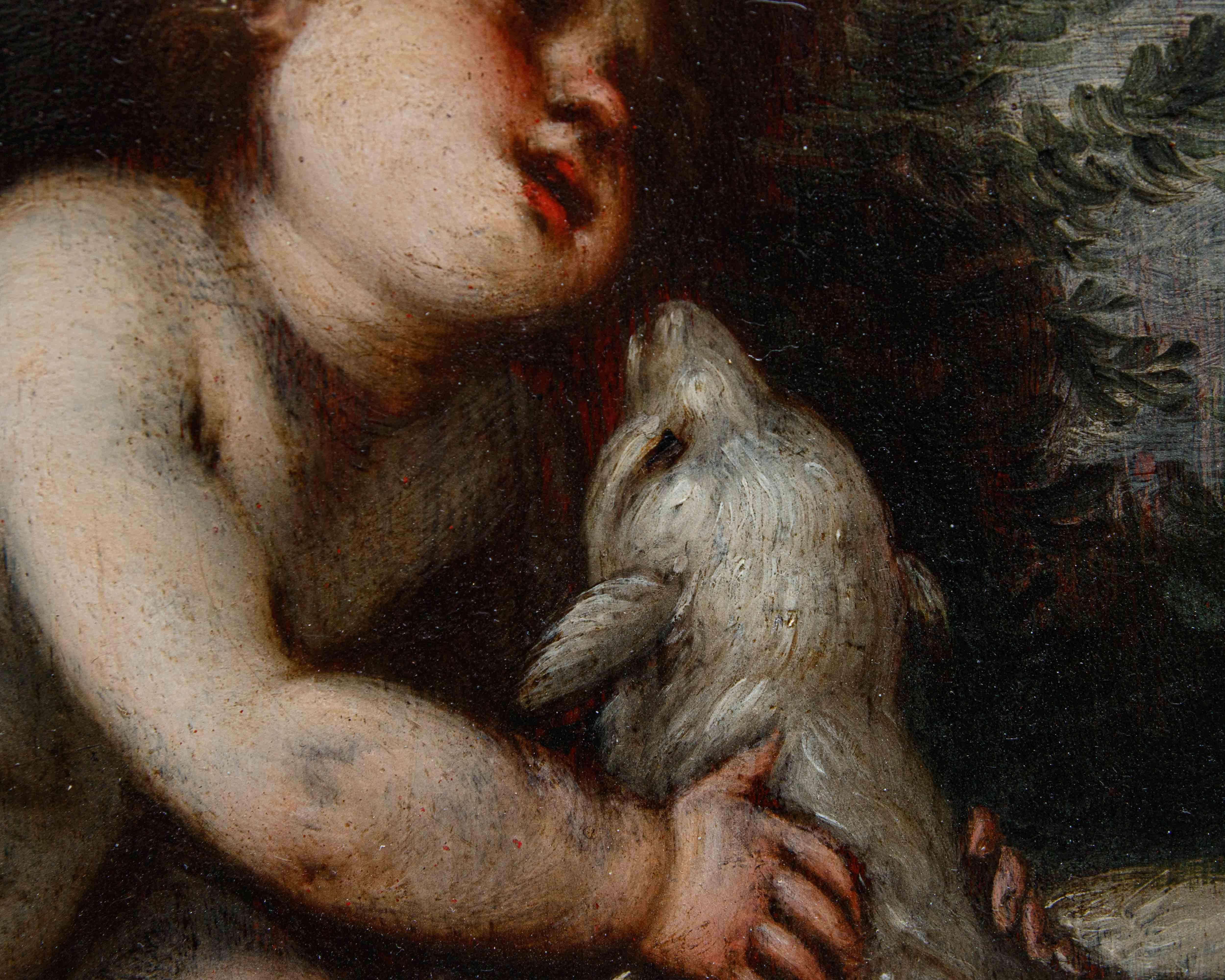 San Giovannino e l'agnello Tafel von Giovanni Stefano Danedi bekannt als Montalto im Angebot 2