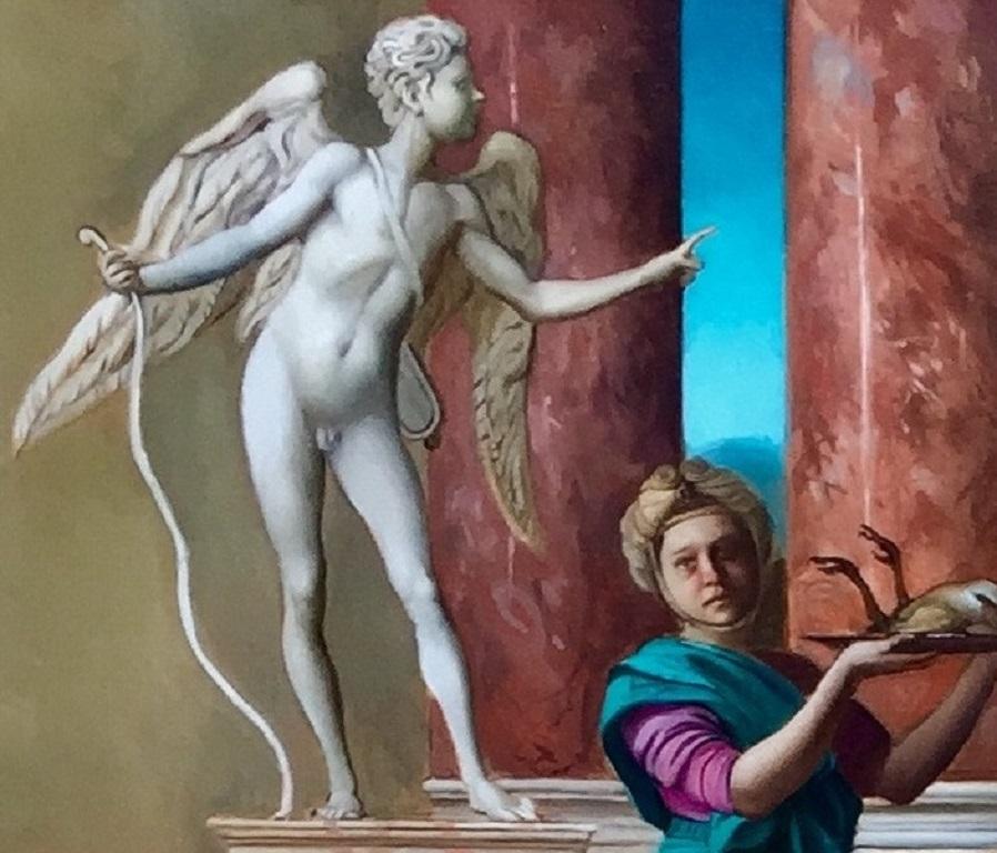 Alle Nozze di Piritoo - Étude à l'huile - Mythologie - Rome - Italie  En stock - Noir Figurative Painting par Giovanni Tommasi Ferroni