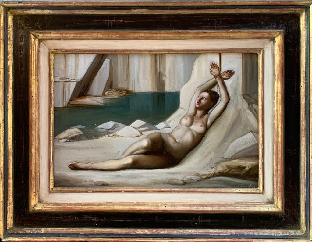 Figurative Painting di Giovanni Tommasi Ferroni - Angelica Angel Pittura a olio su tela Italian Classic In magazzino