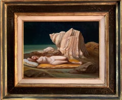 Bagnante Addirmentata Bathing Nude Woman Oil Painting Rome In Stock